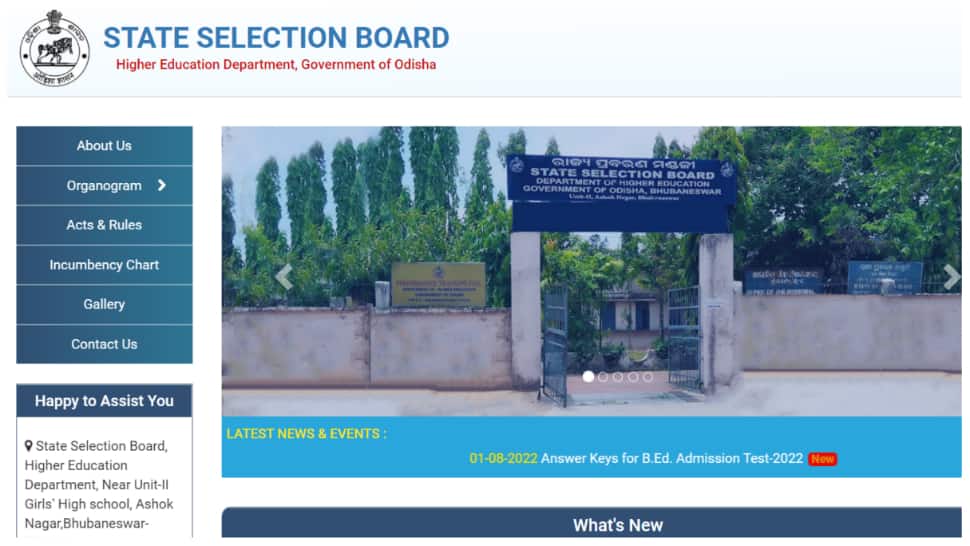SSB Odisha B.Ed Answer Key 2022 Released- Direct link here