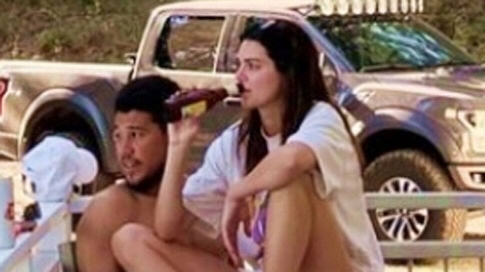 Kendall Jenner goes pantless, sits on beau Devin Booker&#039;s lap!