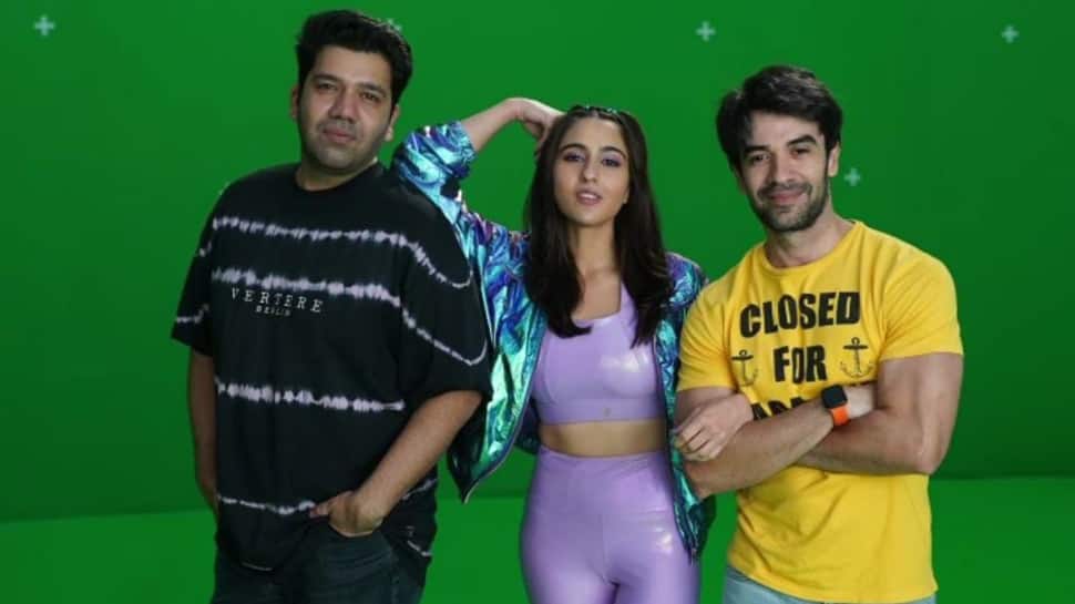 Sara Ali Khan shares fun BTS photo in athleisure from &#039;shoot day&#039; with director Punit Malhotra 