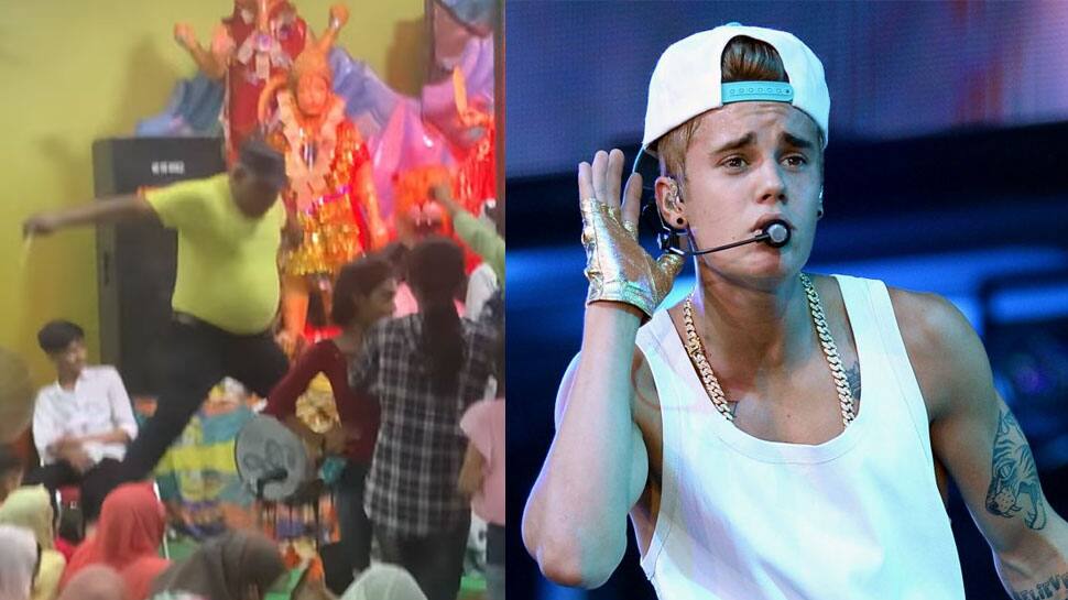 Viral video: Justin Bieber shares video of desi &#039;dancing uncle&#039; playing drums in a unique way at Mata ka Jagran - Watch