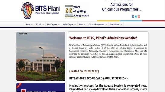 BITSAT 2022 Result DECLARED for August Session at bitsadmission.com - Vimarsana News