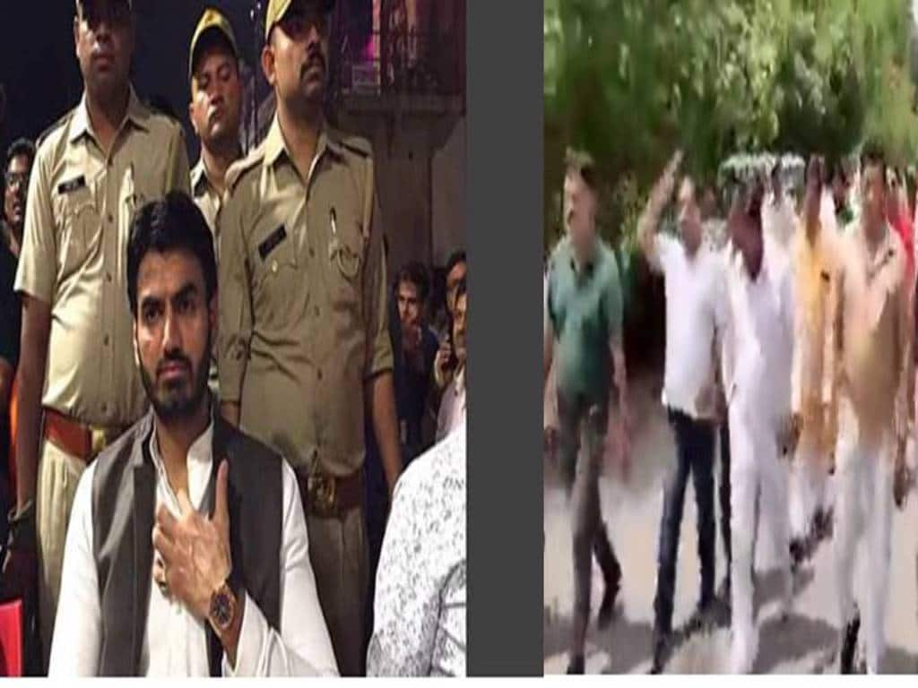 Noida: BIG Rally for Shrikant Tyagi, &#039;Mahesh Sharma murdabad&#039; slogans raised