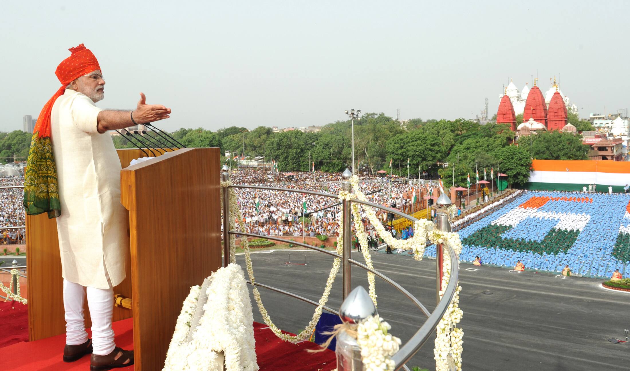 PM Narendra Modi during his maiden Independence Day address to the nation in 2014