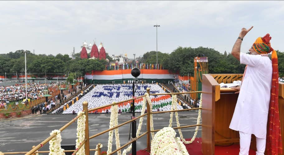 In 2019, PM Modi sported a multi-coloured turban for his sixth Independence Day speech