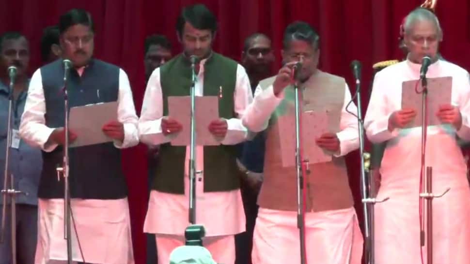 Bihar cabinet expansion: Nitish Kumar inducts 31 ministers including Lalu Yadav&#039;s elder son Tej Pratap