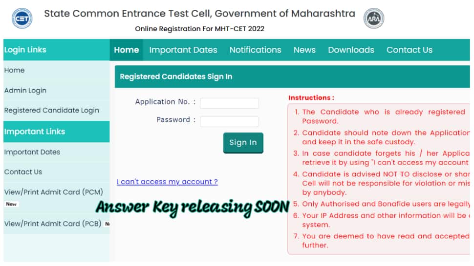 MHT CET 2022 answer key likely to be released SOON at mhtcet2022.mahacet.org- Here’s how to download