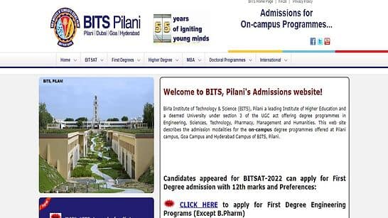 BITSAT 2022: Direct Admission Registration begins at bitsadmission.com- Check latest update here