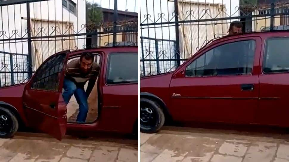 Man replaces entry gate with a car, Anand Mahindra finds its amusing: Watch Video