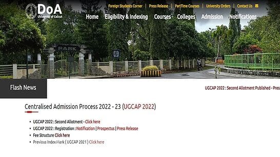 UGCAP 2022: Calicut University second allotment list OUT at admission.uoc.ac.in- Check Documents required here