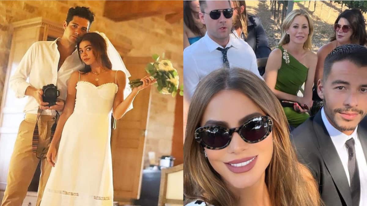 Sarah Hyland marries Wells Adams, Modern Family co-stars attend wedding  ceremony | People News | Zee News, image size:1200x674