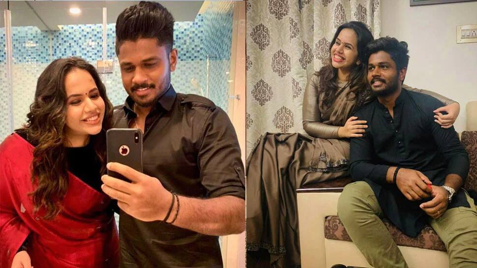 Sanju Samson and Charulatha got married on December 22, 2018, after being in a relationship for about five years. It was a low-key ceremony in Kovalam. (Source: Twitter)