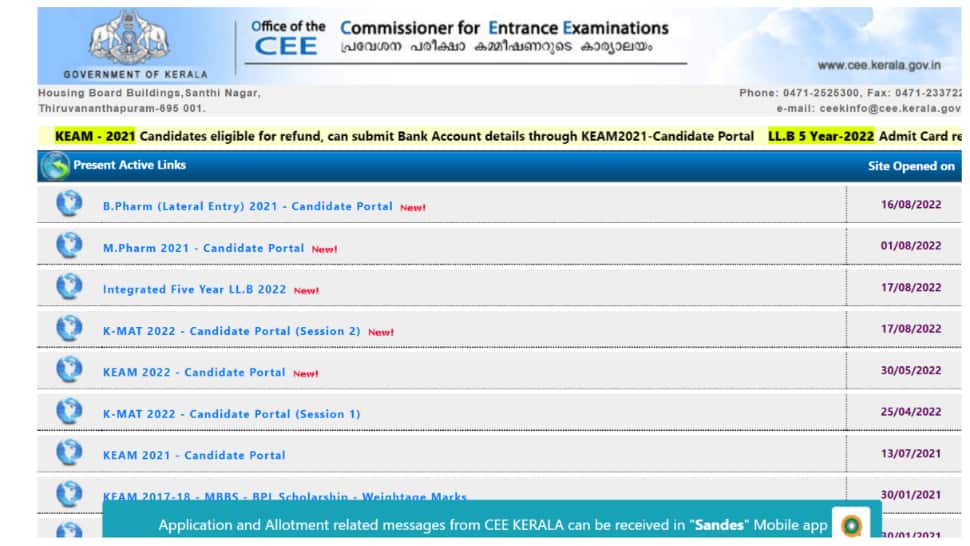 KEAM 2022 Final category list likely to be released TODAY on cee.kerala.gov.in- Here's how to check | India News - Vimarsana News
