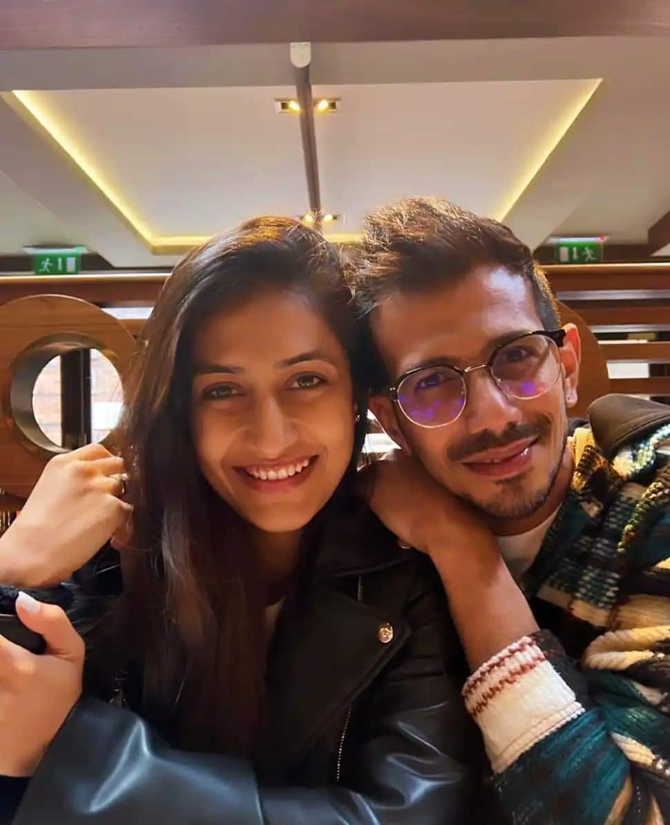 Yuzvendra Chahal and Dhanashree Verma met for the first time during the latter's online dance class. Chahal wanted to learn dancing from Dhanashree. (Source: Twitter)