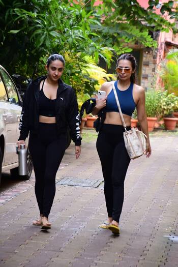 In Pics Malaika Arora oozes hotness in gym wear clicked with