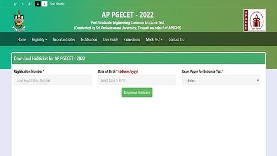 AP PGCET 2022: APSCHE Admit Card RELEASED on cets.apsche.ap.gov.in