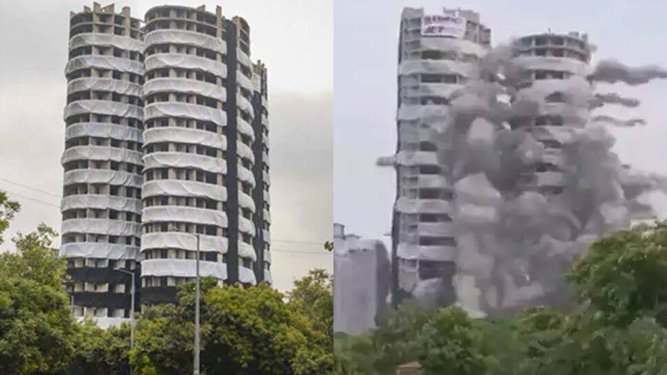 India&#039;s biggest demolition: Noida Supertech twin towers turn to dust in 9 seconds - Top points