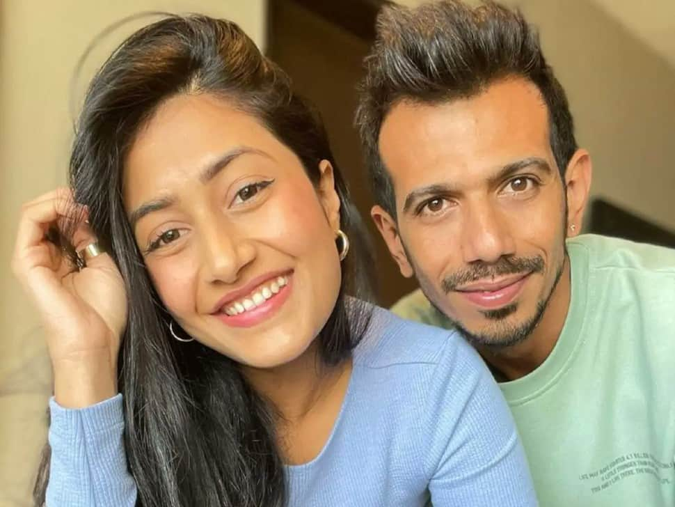 Team India leg-spinner Yuzvendra Chahal is married to Bollywood choreographer Dhanashree Verma. (Source: Twitter)