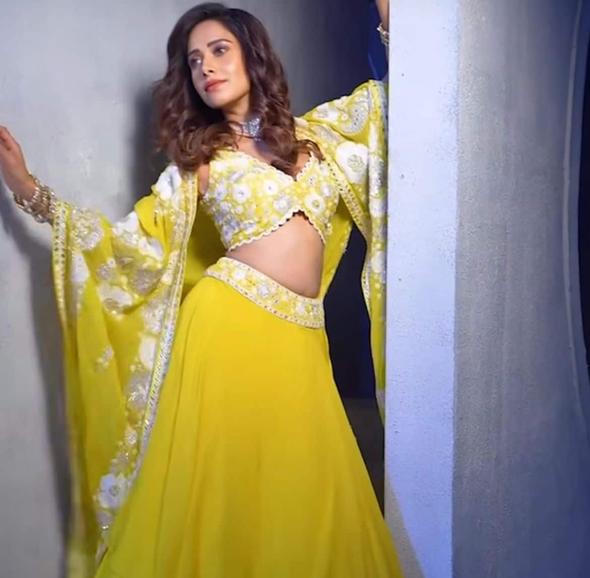 Radiated in sun-kissed charm in yellow lehenga