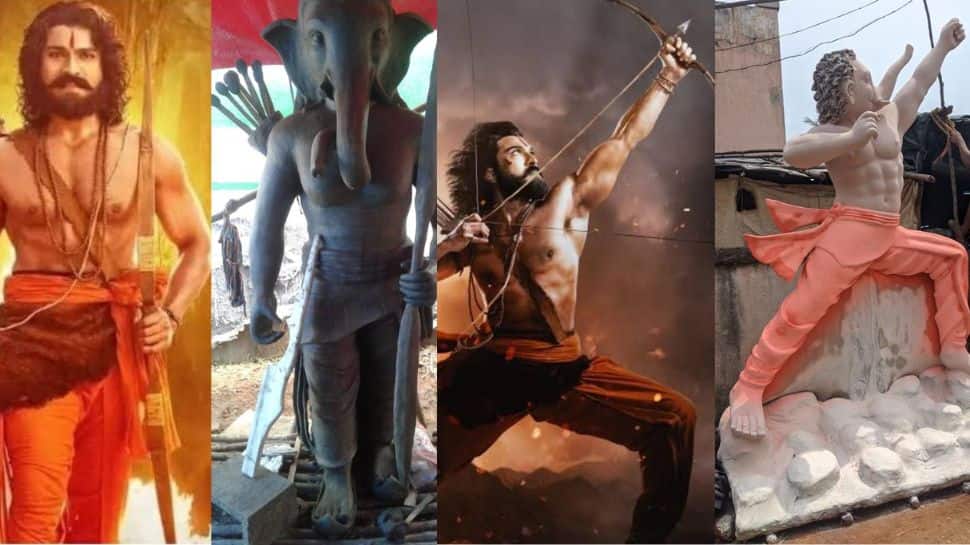 Ganesh Chaturthi 2022: Bappa idols inspired by Ram Charan&#039;s RRR look go viral, SEE PICS