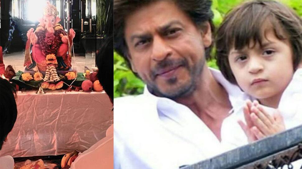 Shah Rukh Khan brings home Bappa on Ganesh Chaturthi, shares FIRST glimpse with son AbRam - Pic inside