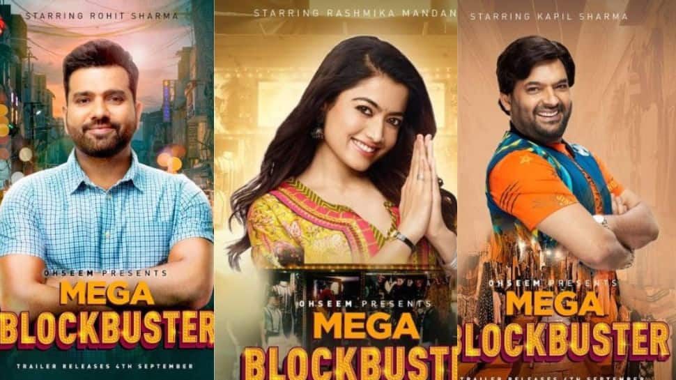 Mega Blockbuster: Rohit Sharma, Rashmika Mandanna, Kapil Sharma share posters of new movie; what&#039;s cooking?