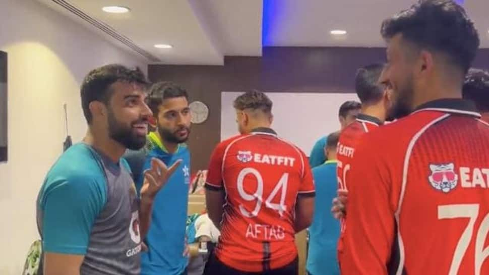 WATCH: Babar Azam and more Pakistan stars visit Hong Kong dressing room post match