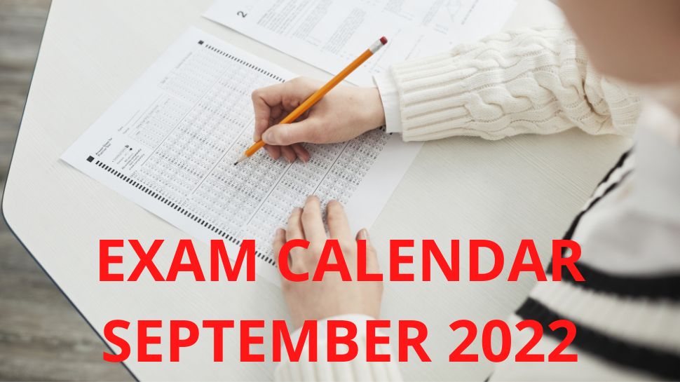 Government Exams Calendar for September 2022: UPSC, NDA, CDS, RRB, NET Exams to be held this month- Check complete list here Government Exams Calendar for September 2022: UPSC, NDA, CDS, RRB, NET Exams to be held this month- Check complete list here