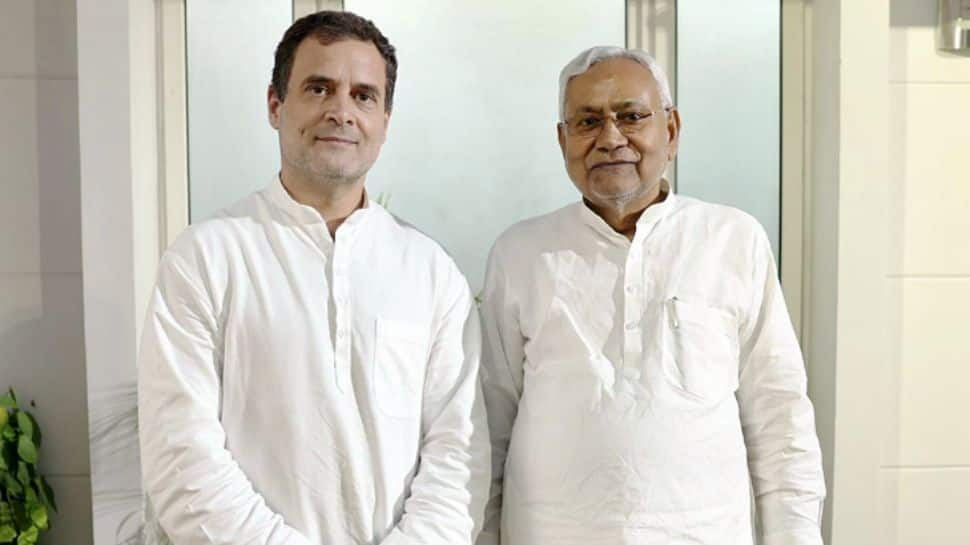 Nitish Kumar meets Rahul Gandhi for 1st time after joining Mahagathbandhan in Bihar