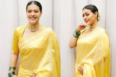 Dressed up in yellow for Ganpati darshan