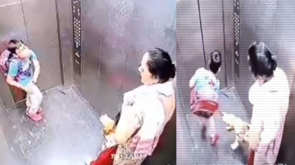 Viral video: Pet dog bites a boy in Ghaziabad society lift as owner remains mute spectator; case filed - WATCH