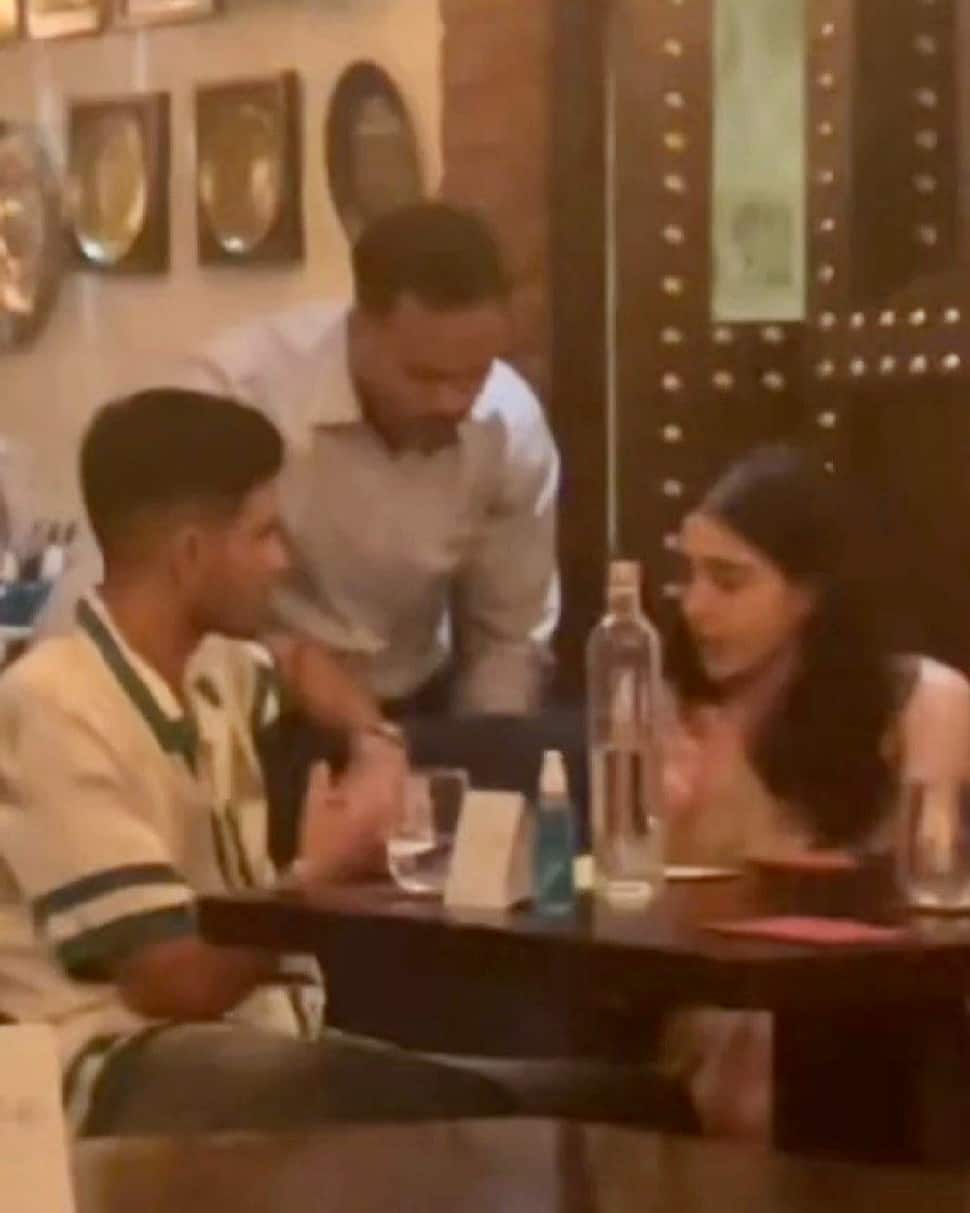 Shubman Gill was seen on a dinner date with Bollywood star Sara Ali Khan in Dubai last month. (Source: Twitter)