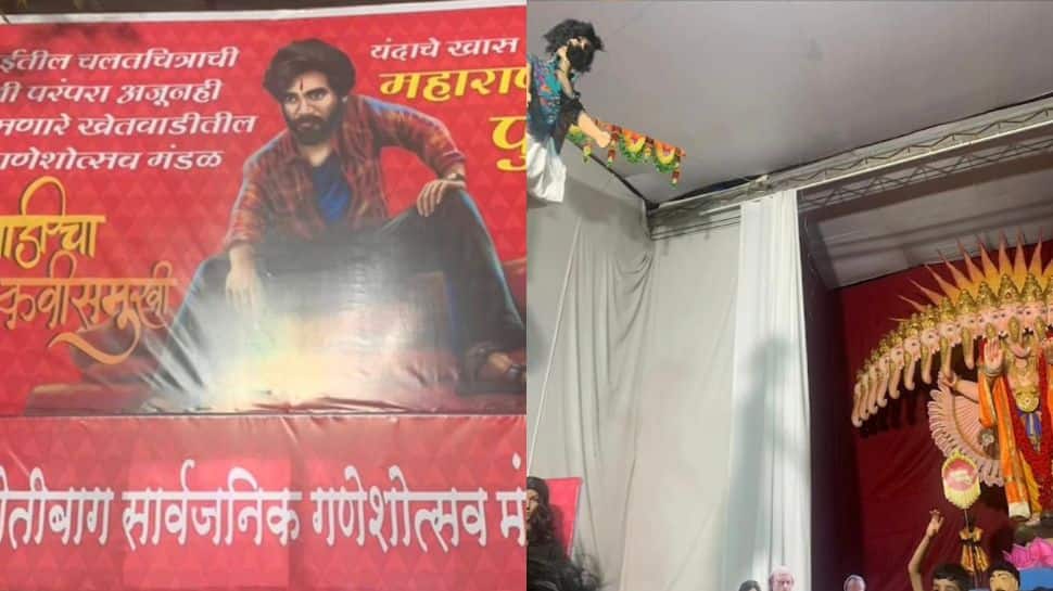 Allu Arjun fever! Ganpati pandal in Mumbai dedicates its theme to &#039;Pushpa&#039;, Watch 