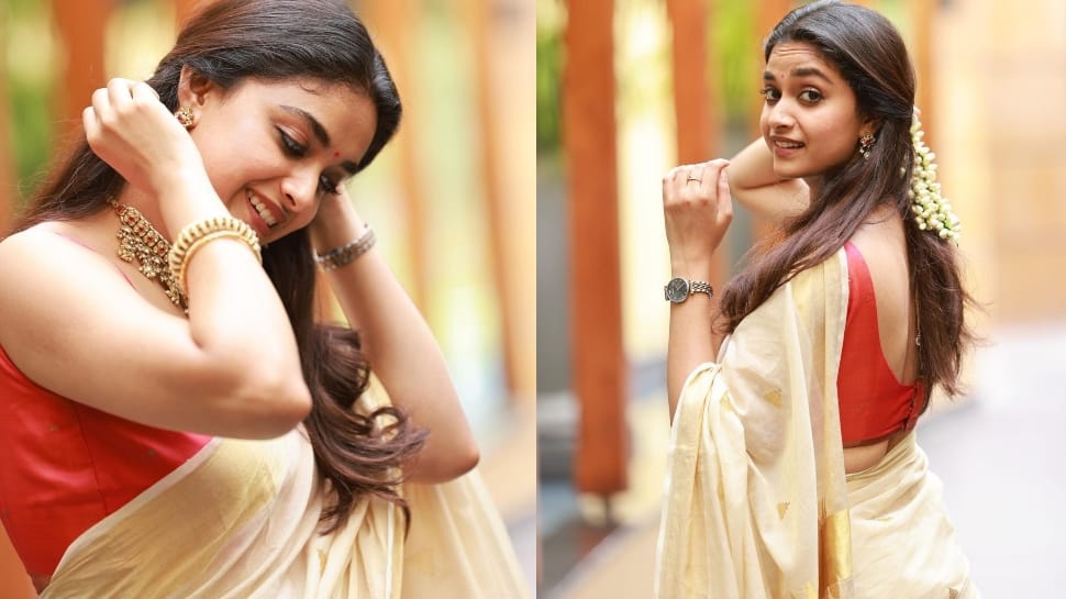 Keerthy Suresh's pictures from the Onam celebration are simply STUNNING | Regional News | Zee News Keerthy Suresh's pictures from the Onam celebration are simply STUNNING | Regional News | Zee News