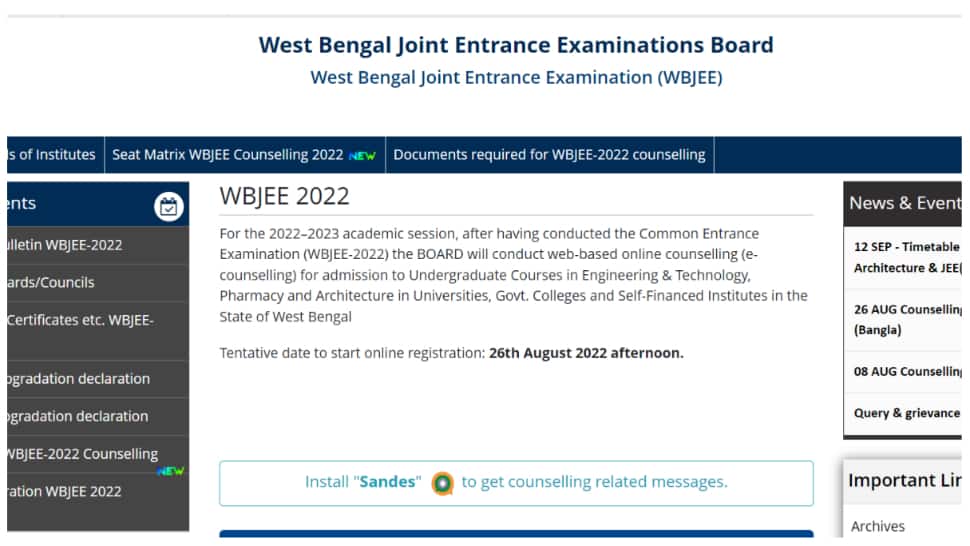 WBJEE Counselling schedule RELEASED for JEE Main candidates on wbjeeb.nic.in- Check schedule here