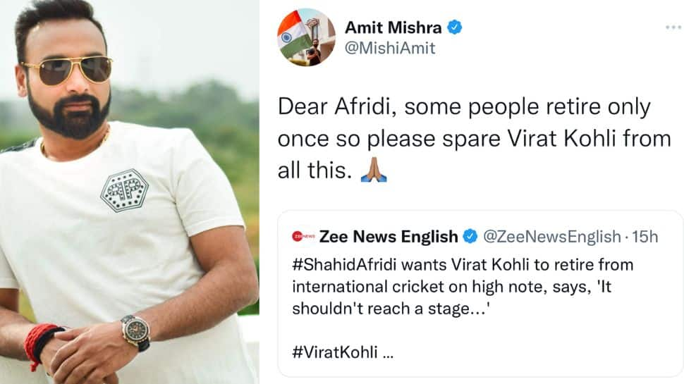 Amit Mishra SLAMS Shahid Afridi for retirement advice to Virat Kohli, says ‘some people RETIRE only once’