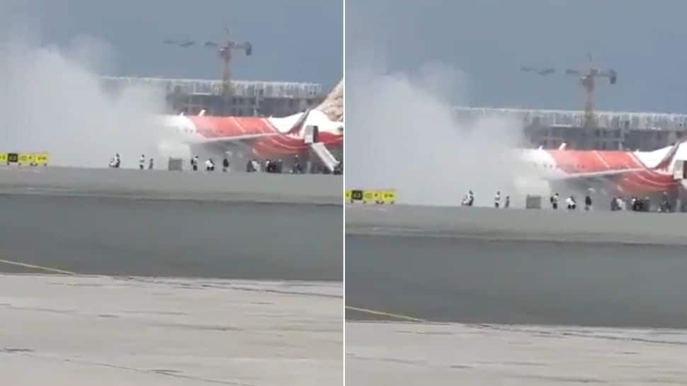 Smoke emerges out of Air India Express flight at Muscat International Airport, 14 passengers injured