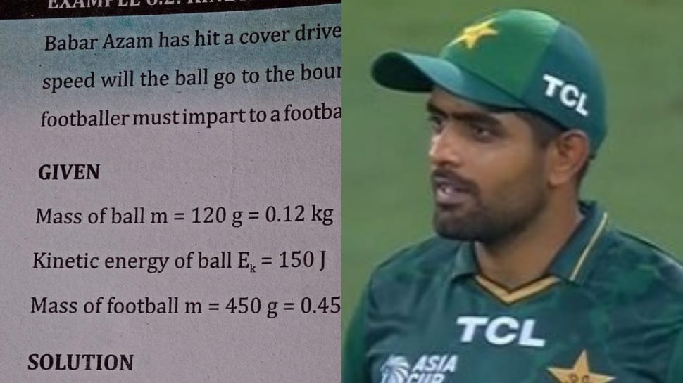 Wait, what? A Babar Azam cover drive question appears in Pakistani physics book, PIC goes viral