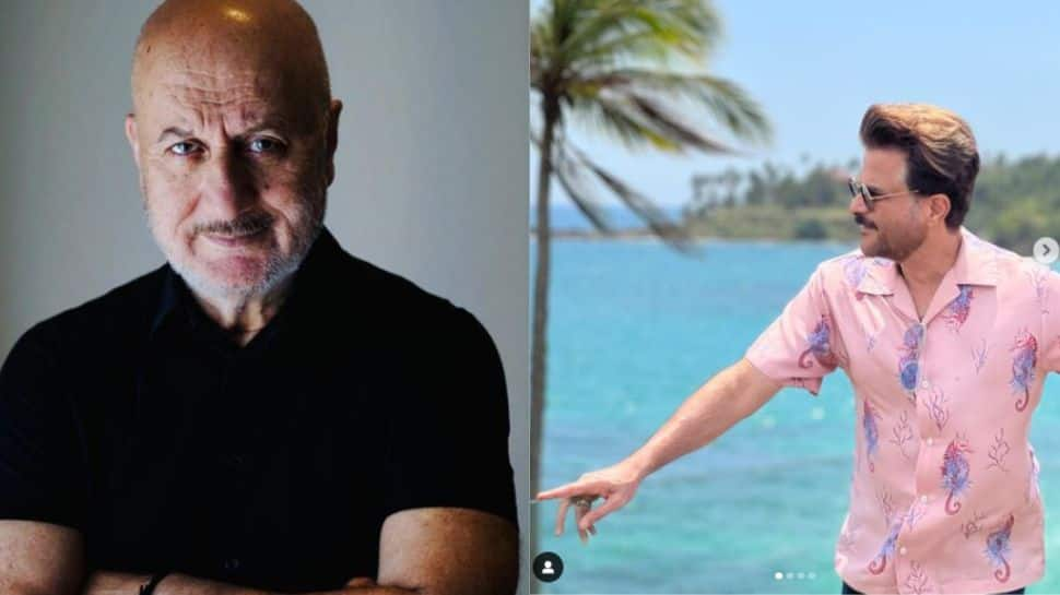 Anupam Kher, Anil Kapoor remember struggling days as they pose outside Yash Chopra&#039;s residence-Watch