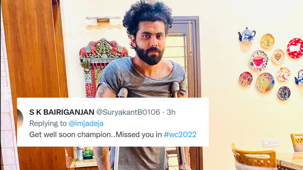 &#039;You are a Cheetah&#039;: Ravindra Jadeja&#039;s PIC of walking on crutches goes viral, fans get emotional