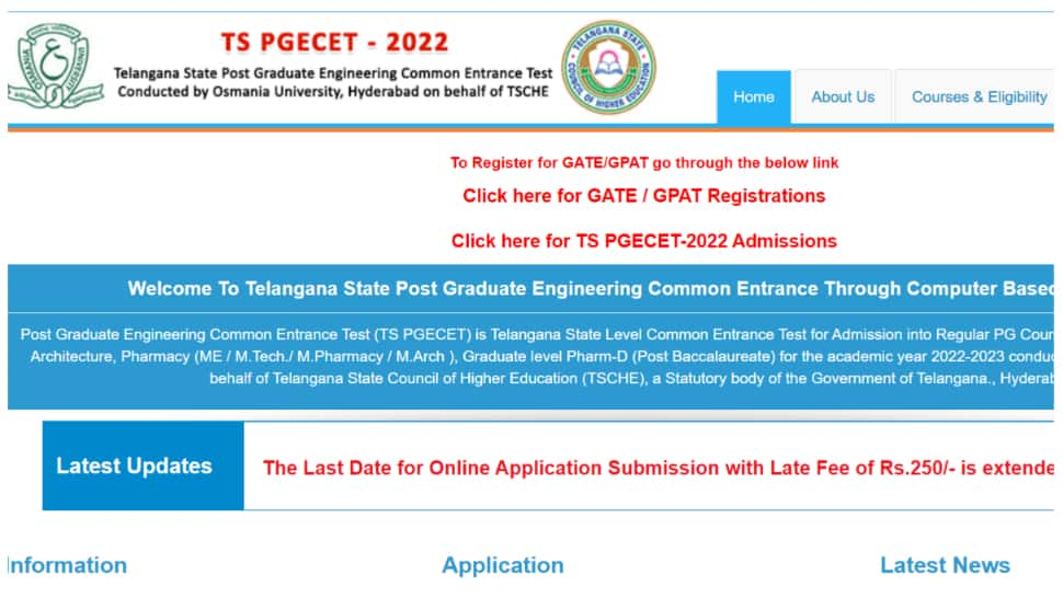 TS PGECET 2022: TSCHE registration to begin from September 19 at tsche.ac.in- Here’s how to apply