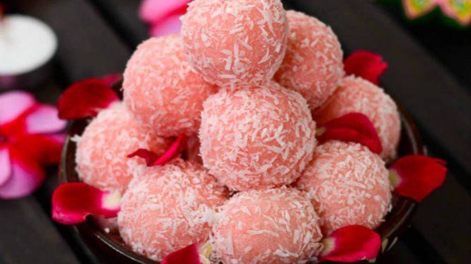 Navratri special: Here&#039;s the easiest recipe for DELICIOUS Coconut Rose laddoo