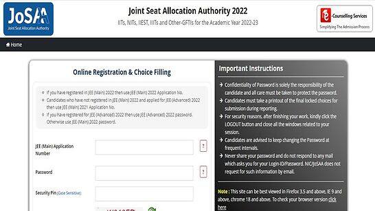 JoSAA Counselling 2022 seat 1 allotment result RELEASED at josaa.nic.in- Direct link to check allotment here - Vimarsana News