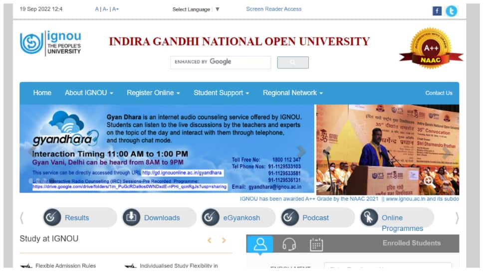 IGNOU Re-Registration 2022 for July session further extended till September 25 at ignou.ac.in- Here’s how to apply