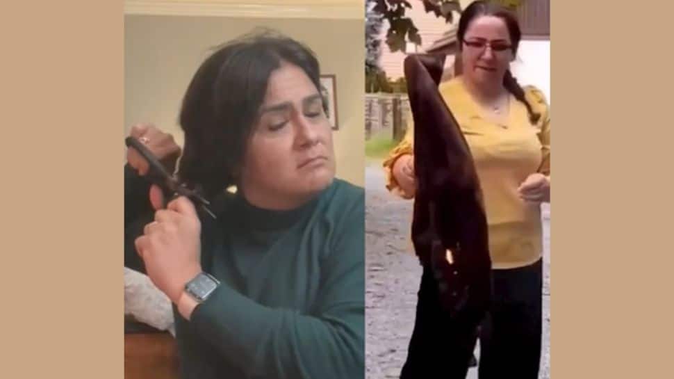 Iranian women protest against death of Mahsa Amini, chop off their hair and burns hijabs
