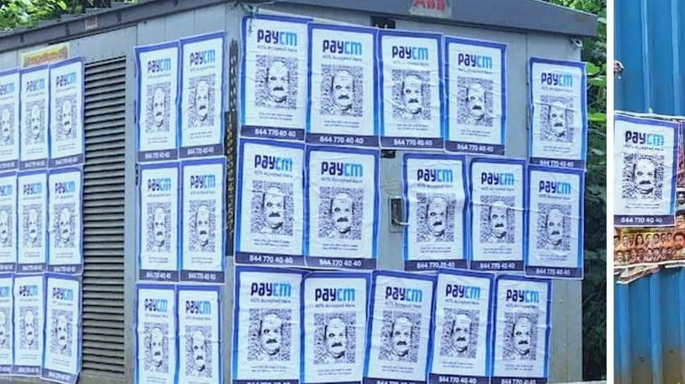 &#039;PayCM Karo&#039;: Congress TARGETS BJP govt in Karnataka with posters of CM Basavaraj Bommai 