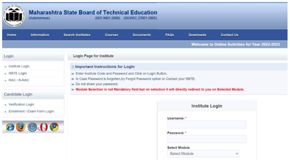 MSBTE 2022: Non-AICTE Short Term Courses Result RELEASED at msbte.org.in- Direct link here