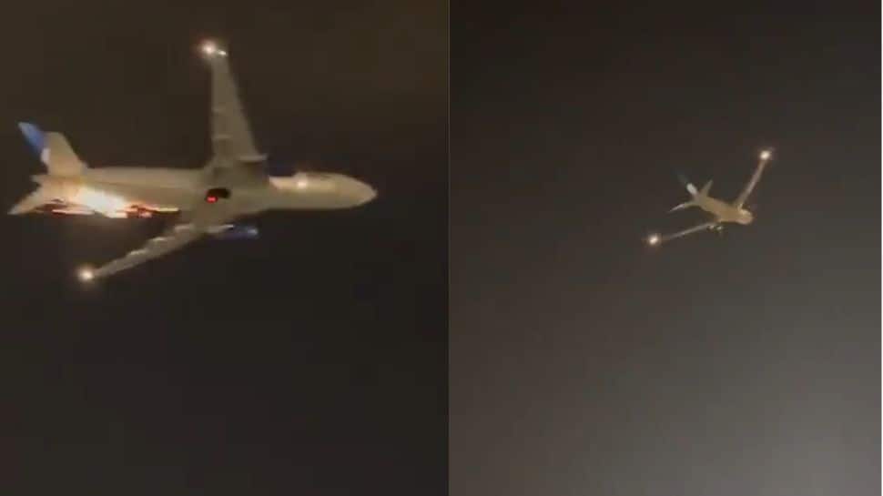 SCARY! United Airlines flight captured on camera emitting spark, makes emergency landing