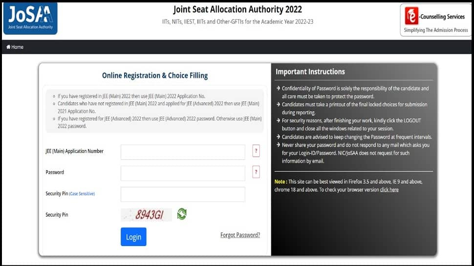 JoSAA Counselling 2022: Round 1 seat allotment result OUT on josaa.nic.in, direct link to check here