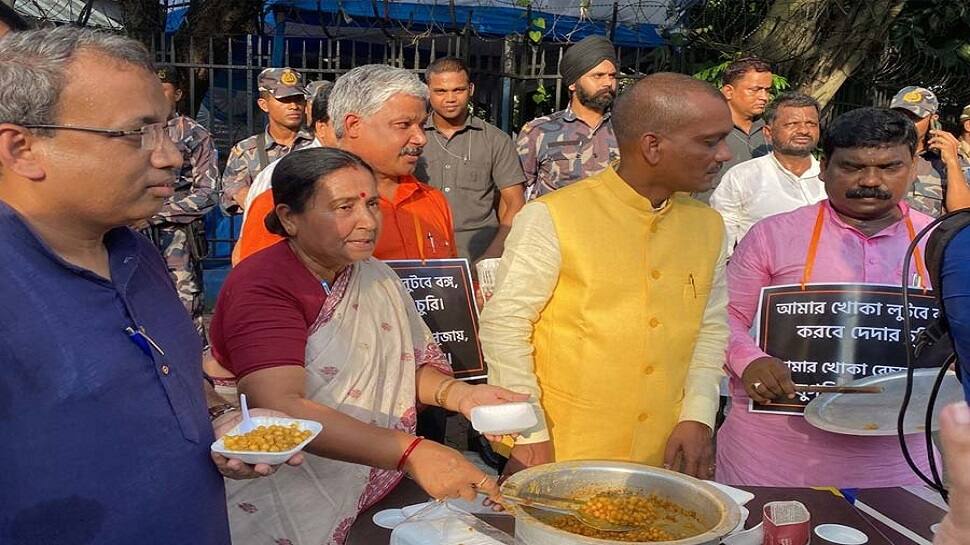 Effect of Mamata Banerjee&#039;s &#039;MANTRA&#039; to become Millionaire: BJP MLAs sell tea-biscuits-televaza-ghugni in front of state ASSEMBLY