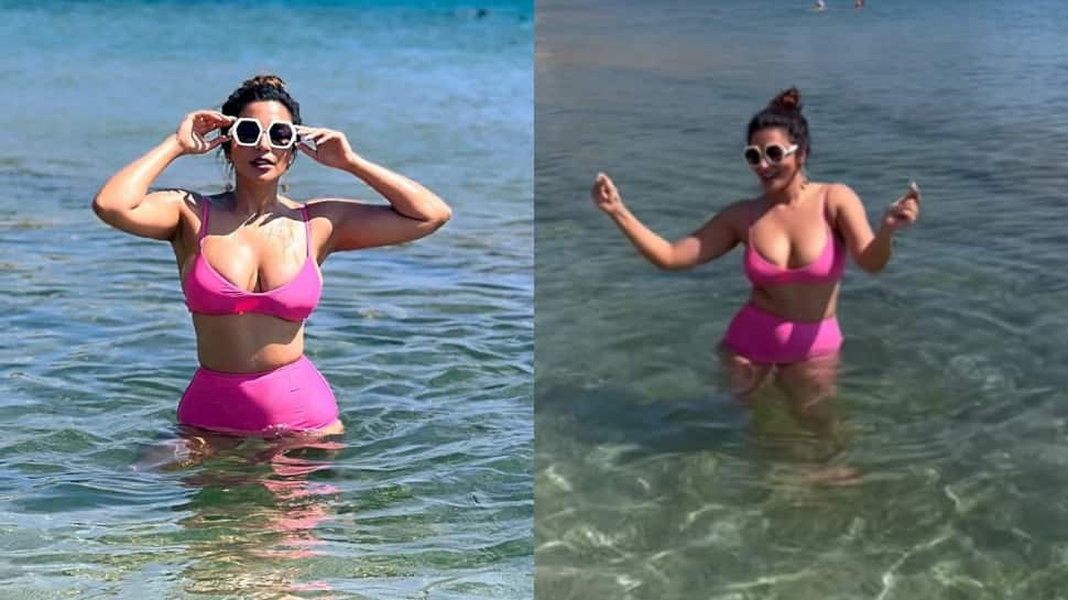 Shama Sikander oozes oomph in Pink bikini while she enjoys her vacay- WATCH